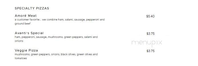 Avanti's Inc - Pekin, IL menu_pic