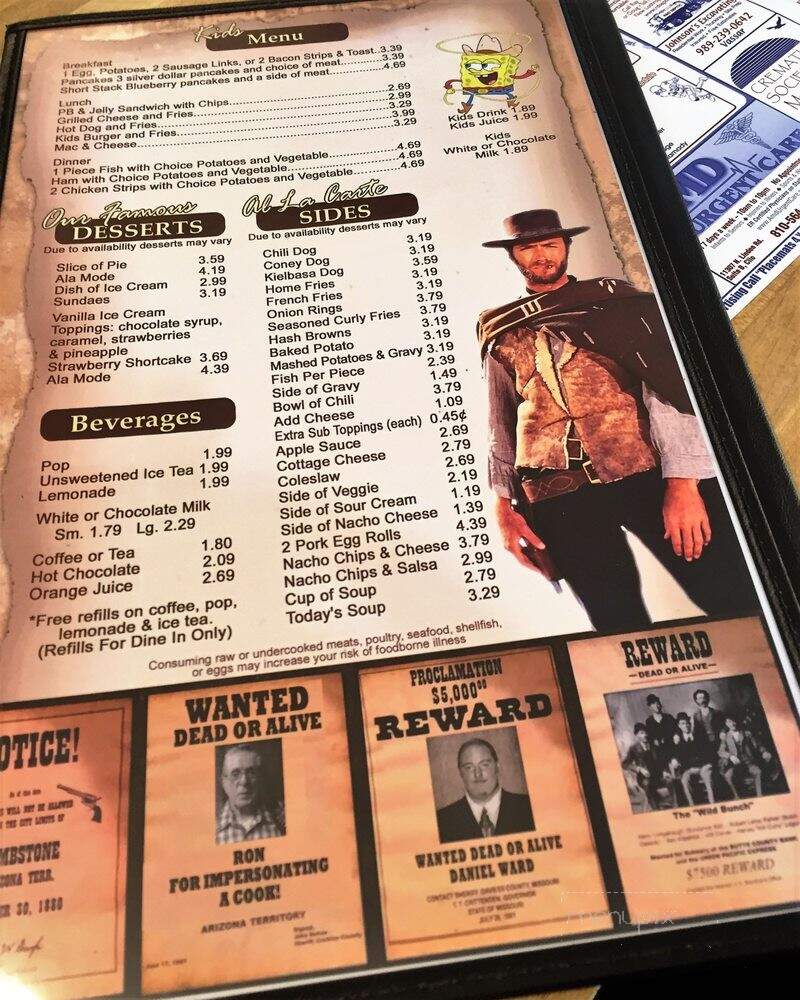 Bray Road Diner - Mount Morris, MI menu_pic
