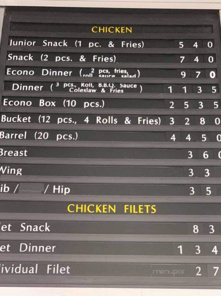 Dixie Lee Chicken - Moncton, NB menu_pic
