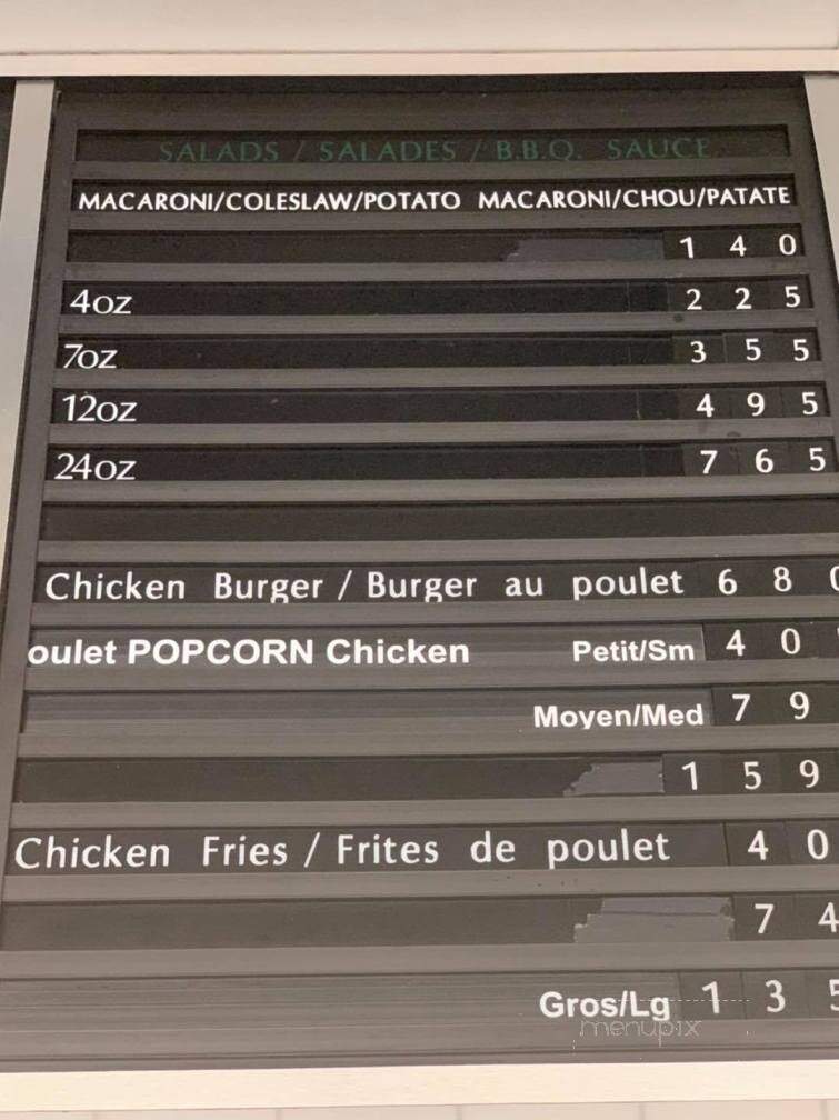 Dixie Lee Chicken - Moncton, NB menu_pic