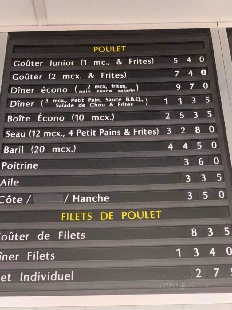 Dixie Lee Chicken - Moncton, NB menu_pic