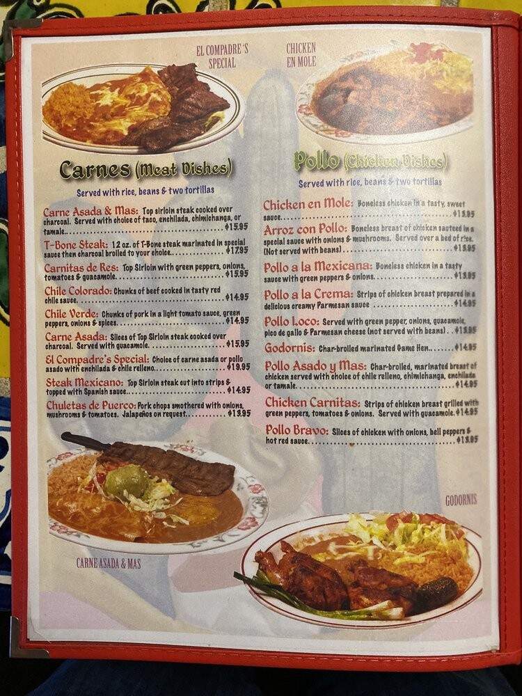 El Compadre Restaurant - Long Beach, WA menu_pic