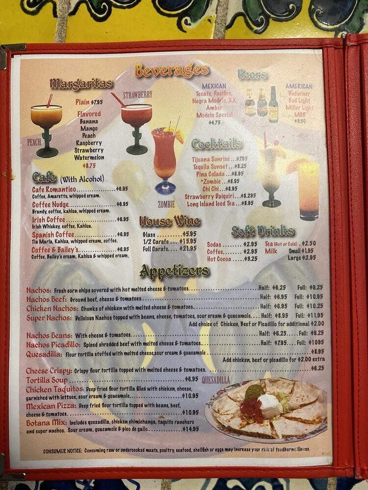 El Compadre Restaurant - Long Beach, WA menu_pic