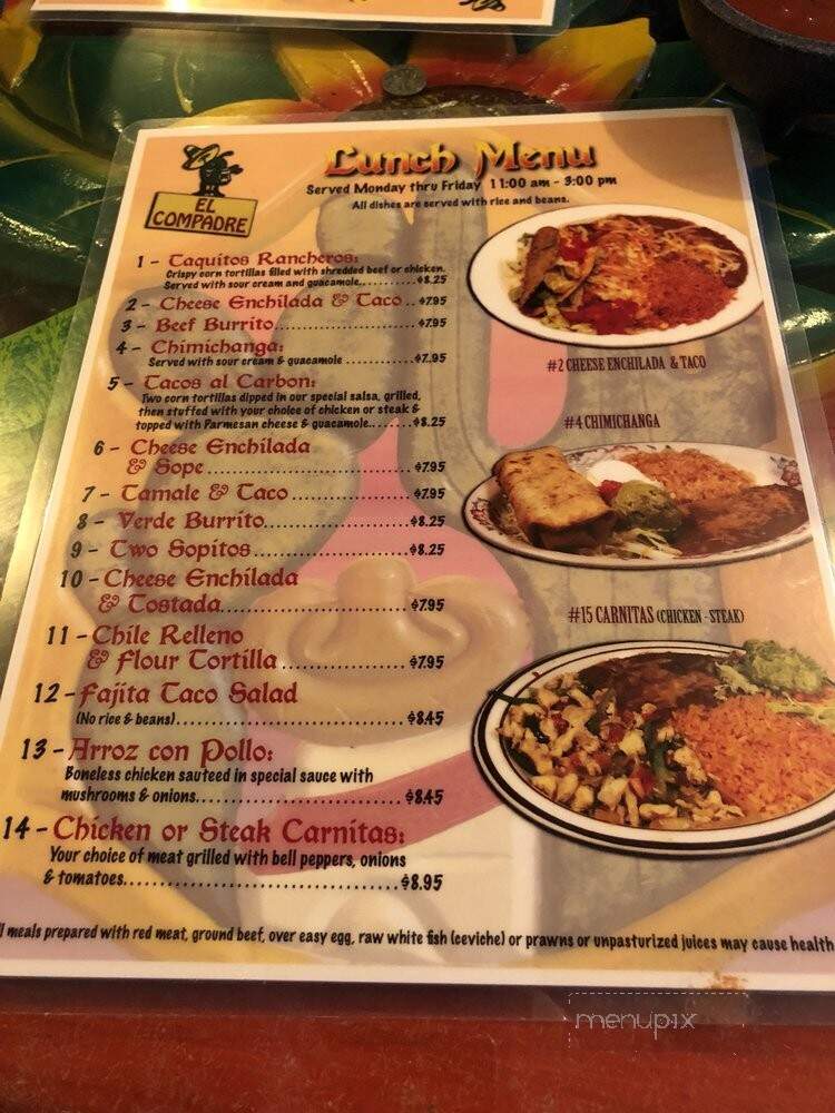 El Compadre Restaurant - Long Beach, WA menu_pic