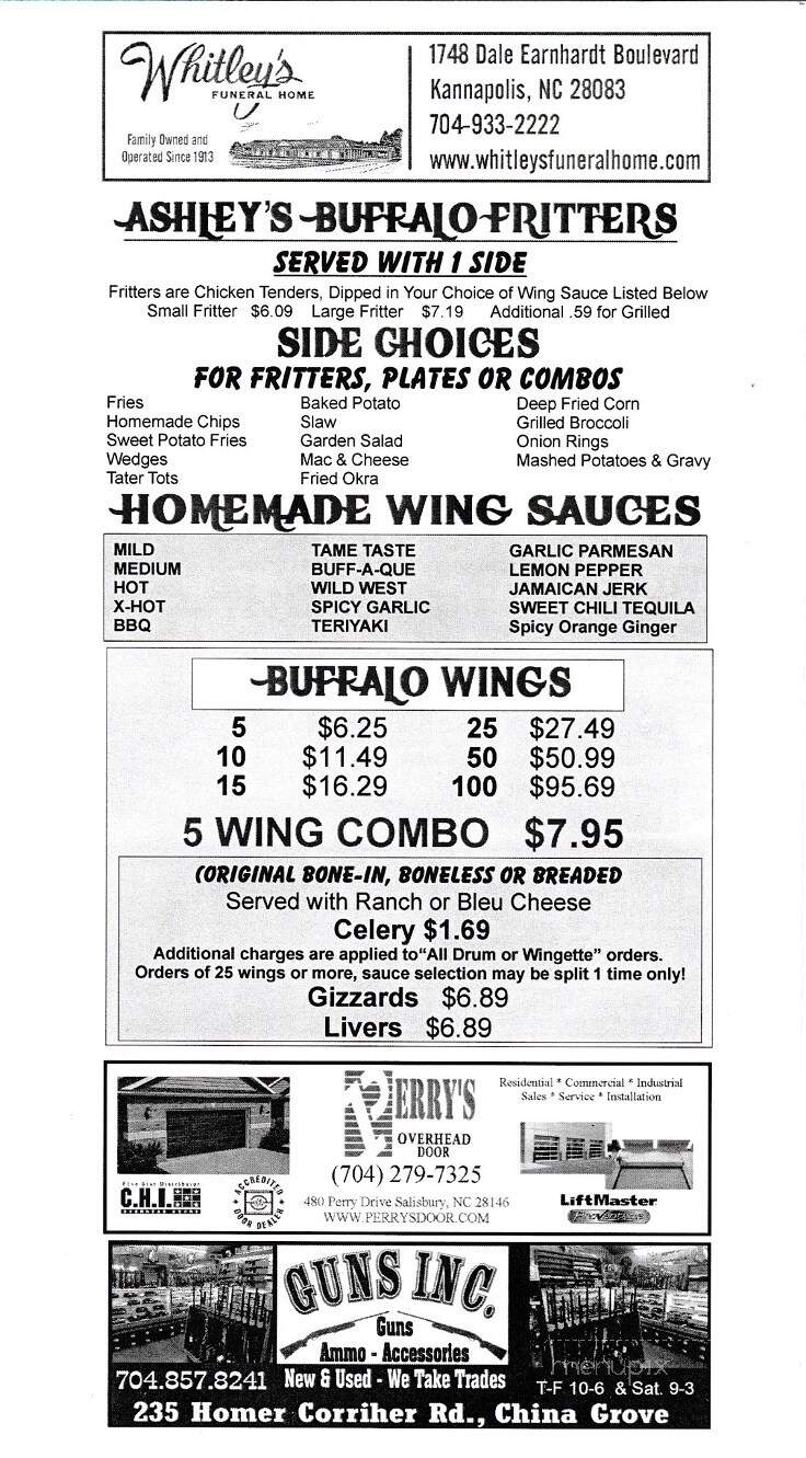 Flyin Buffalo - Kannapolis, NC menu_pic