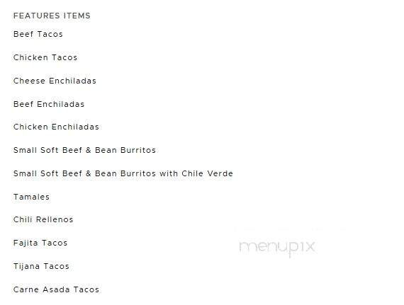 Hacienda Mexican Restaurant - Wasilla, AK menu_pic
