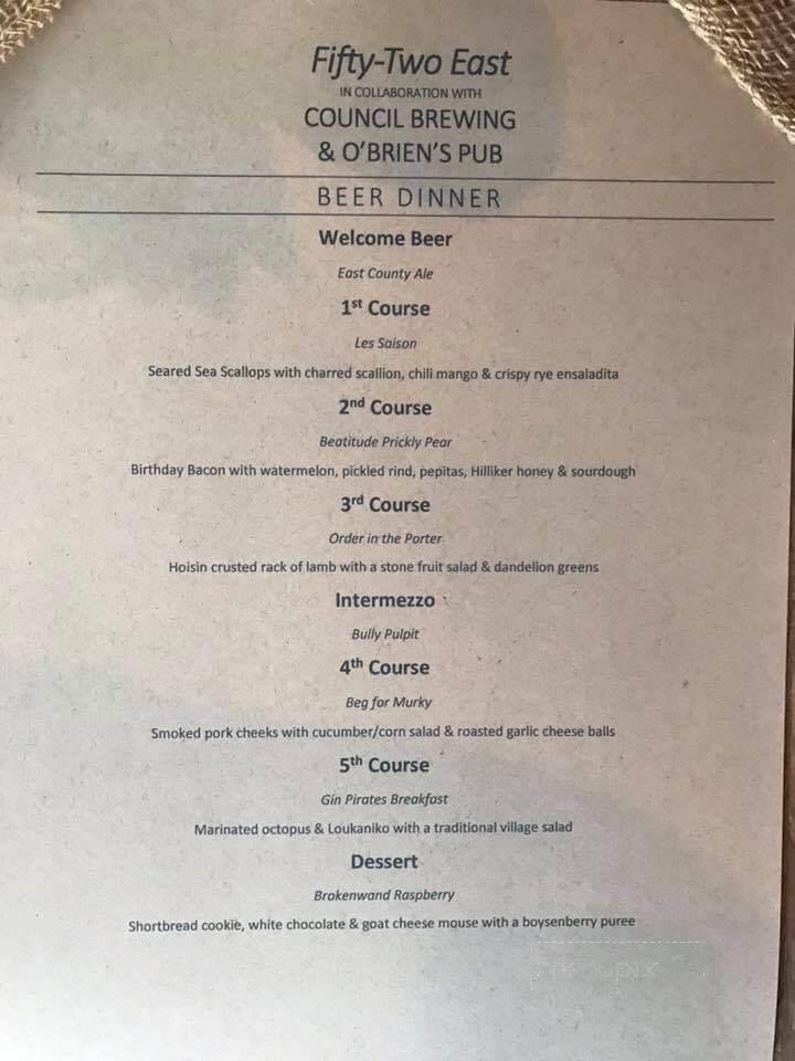 Junction 52 Bar & Grill - Santee, CA menu_pic