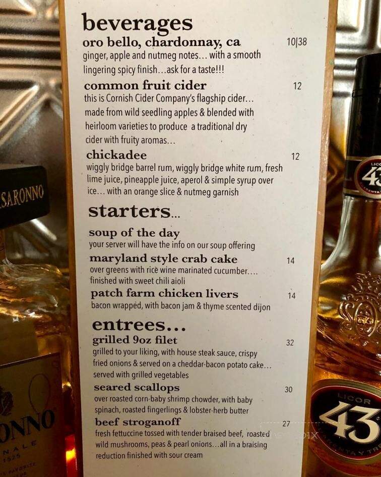 Krista's - Cornish, ME menu_pic