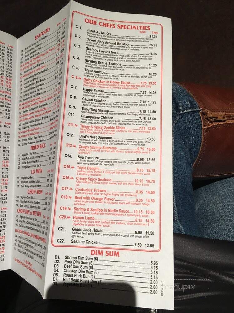 Mr Q's Chinese Restaurant - Bronx, NY menu_pic