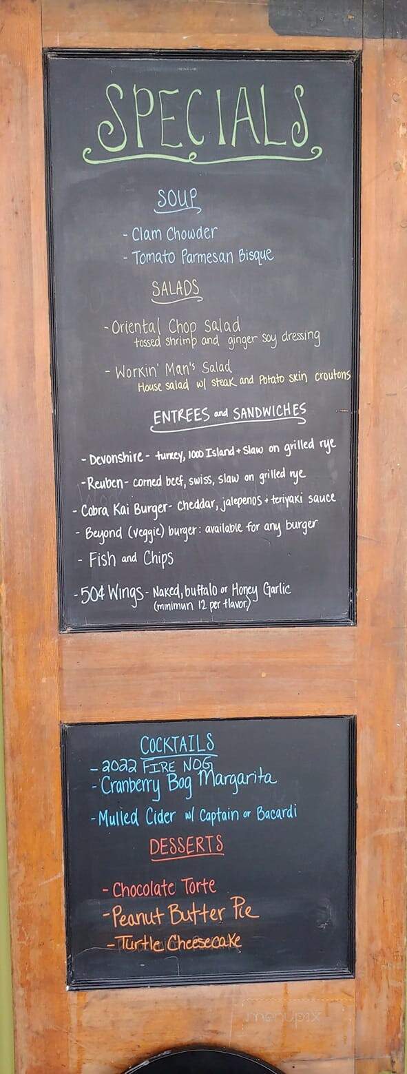 Reed's North - Warner, NH menu_pic