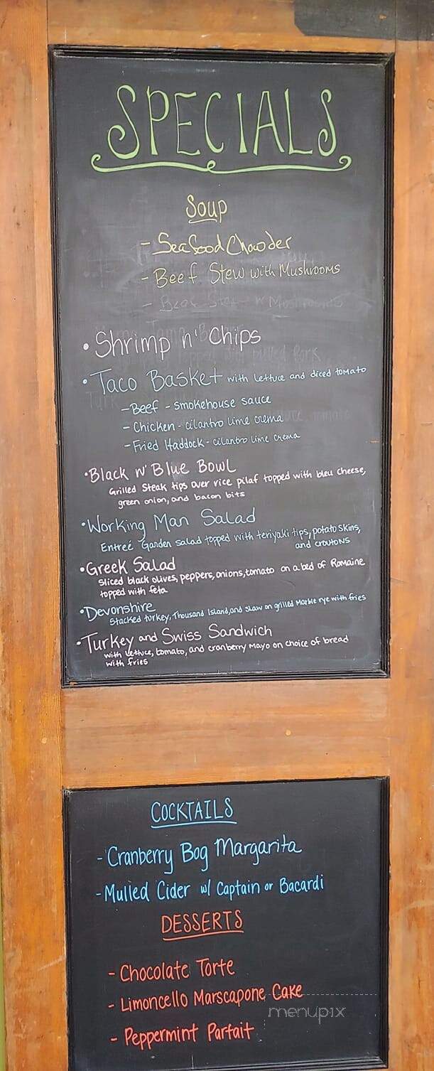 Reed's North - Warner, NH menu_pic