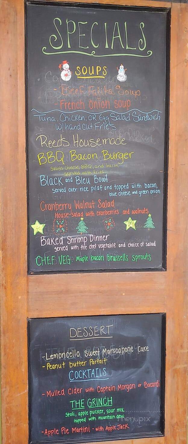 Reed's North - Warner, NH menu_pic