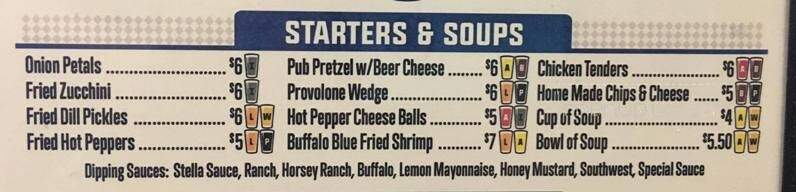 Stella's Restaurant - New Kensington, PA menu_pic
