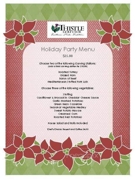 Thistle Golf Club Pub - Sunset Beach, NC menu_pic