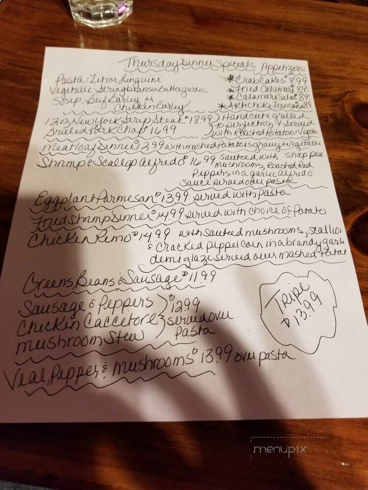 Franklin Hotel - Rome, NY menu_pic