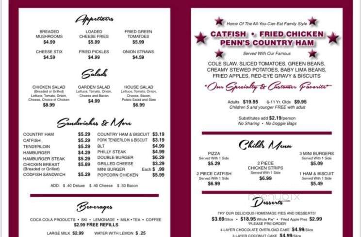 Lighthouse Restaurant - Sulphur Well, KY menu_pic