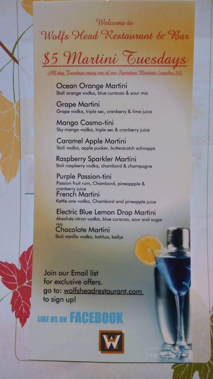 Wolf's Head Inn - Indianhead Park, IL menu_pic