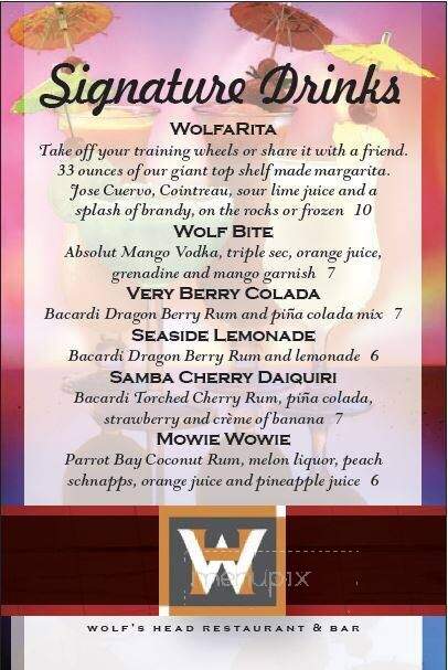 Wolf's Head Inn - Indianhead Park, IL menu_pic