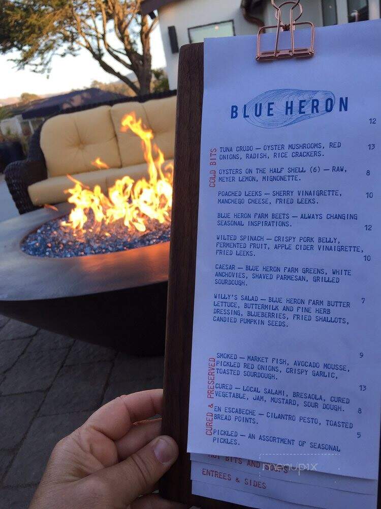 Blue Heron - Baywood-Los Osos, CA menu_pic