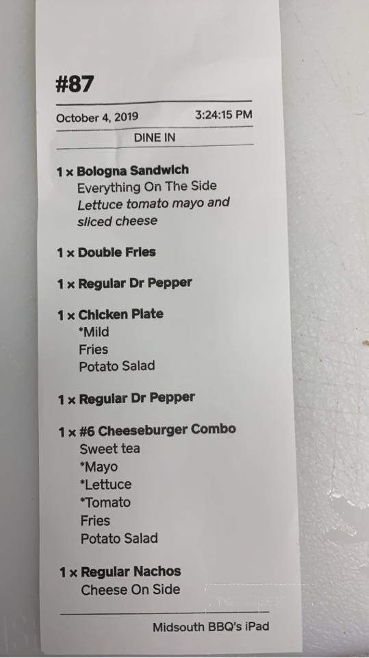 MidSouth BBQ - Covington, TN menu_pic