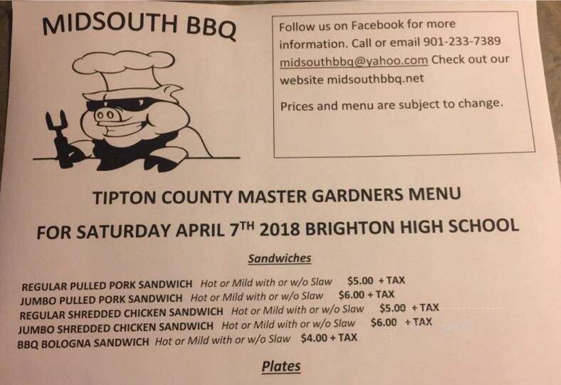 MidSouth BBQ - Covington, TN menu_pic