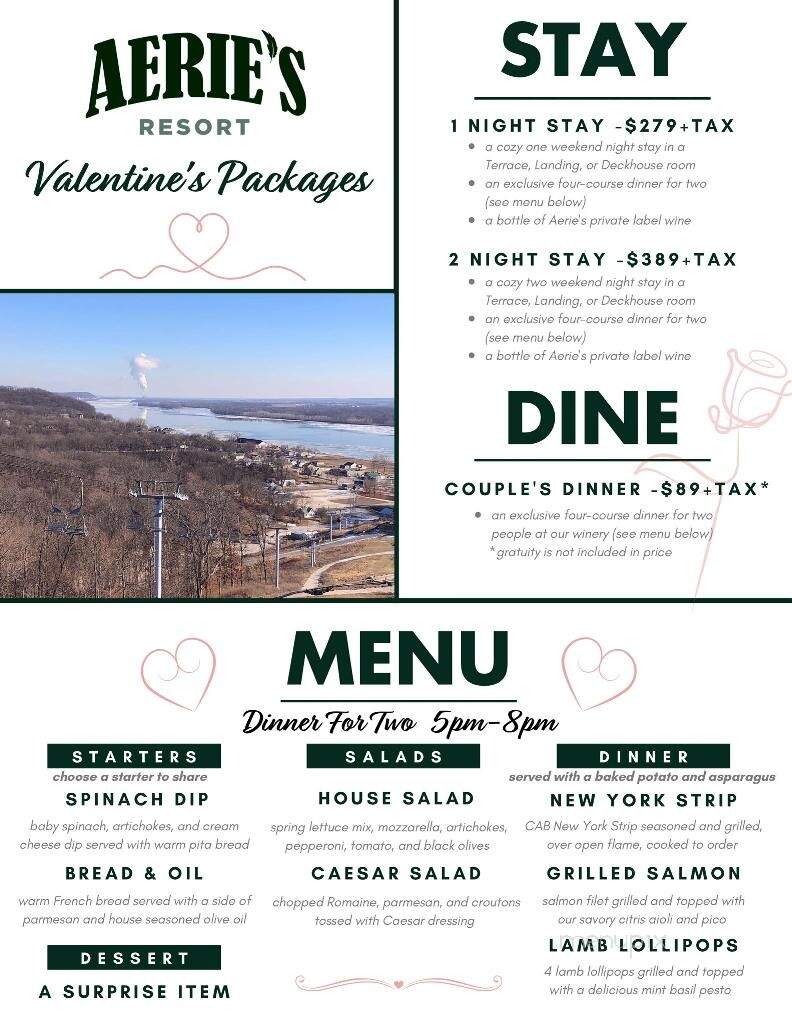 Aerie's Winery - Grafton, IL menu_pic