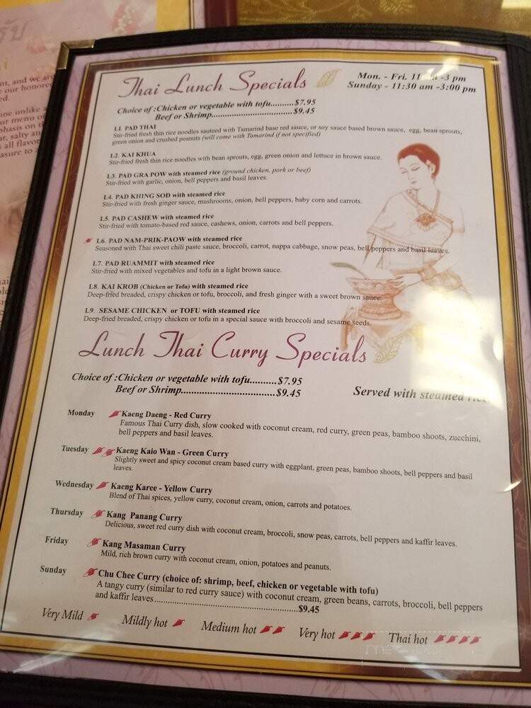 Cha-Da Thai - Winston Salem, NC menu_pic