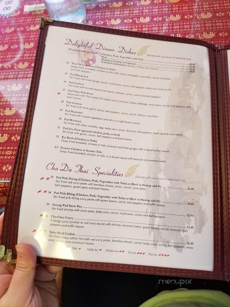 Cha-Da Thai - Winston Salem, NC menu_pic
