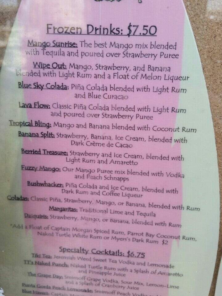 The Tiki Bar @ Four Points Sheraton - Punta Gorda, FL menu_pic