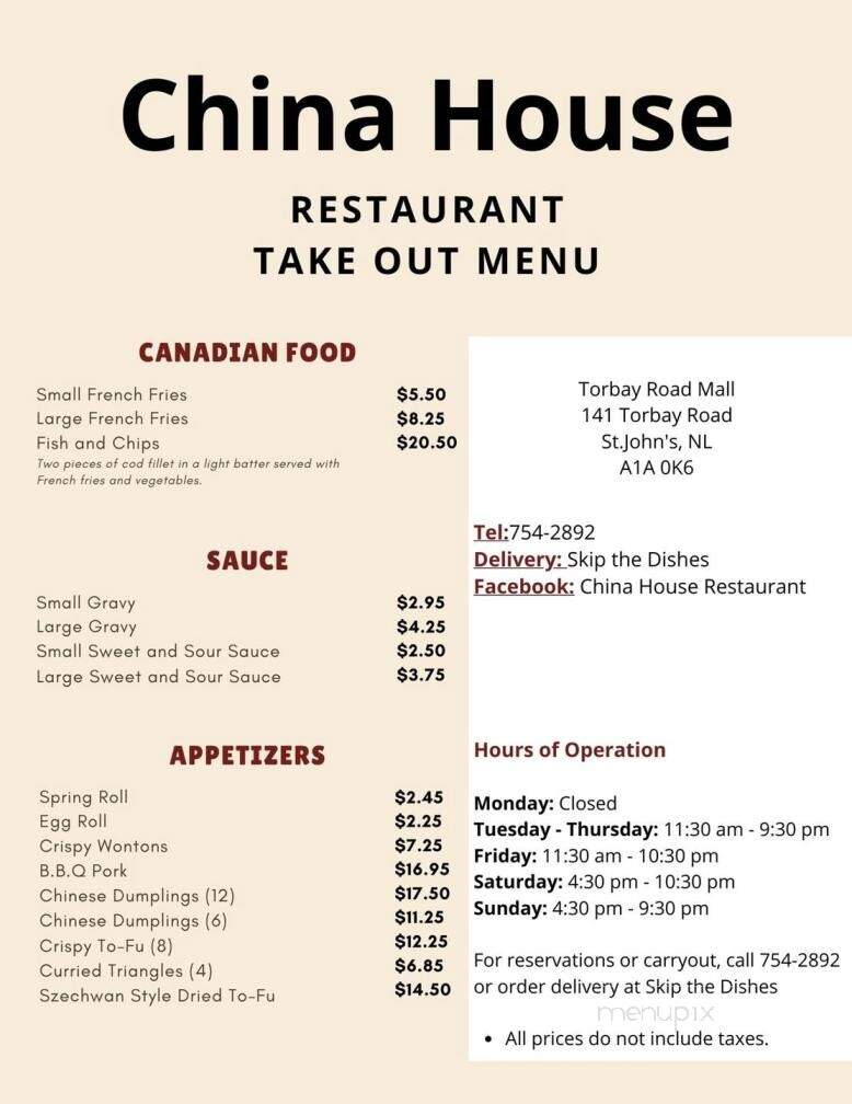 China House Restaurant - St John's, NL