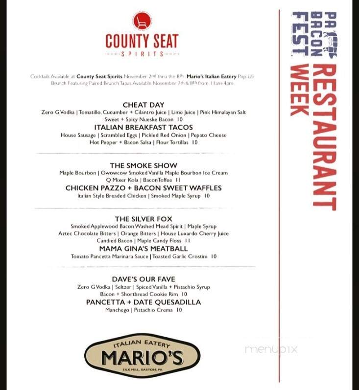 County Seat Spirits - Easton, PA menu_pic