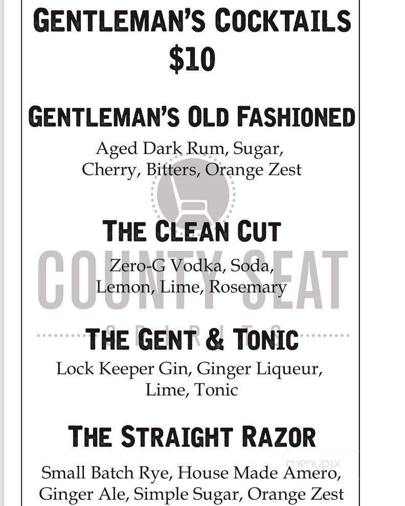 County Seat Spirits - Easton, PA menu_pic