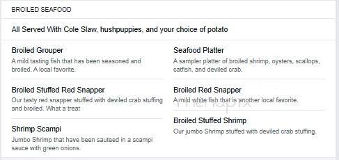 McLain Family Steak House - Defuniak Springs, FL menu_pic