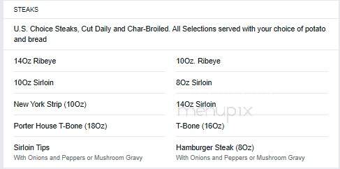 McLain Family Steak House - Defuniak Springs, FL menu_pic