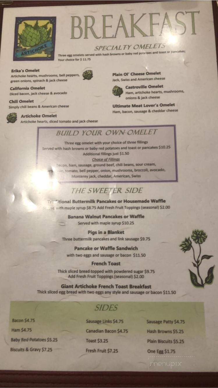 Giant Artichoke Deli & Wine - Castroville, CA menu_pic
