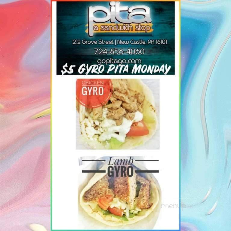 Pita A Sandwich Stop - New Castle, PA menu_pic
