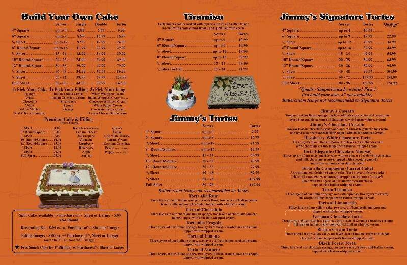 Jimmy's Italian Bakery & Deli - Youngstown, OH menu_pic