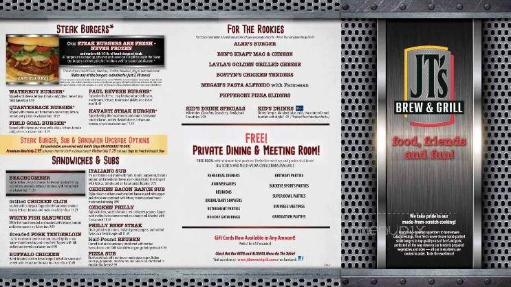 JT's Brew & Grill - St Marys, OH menu_pic