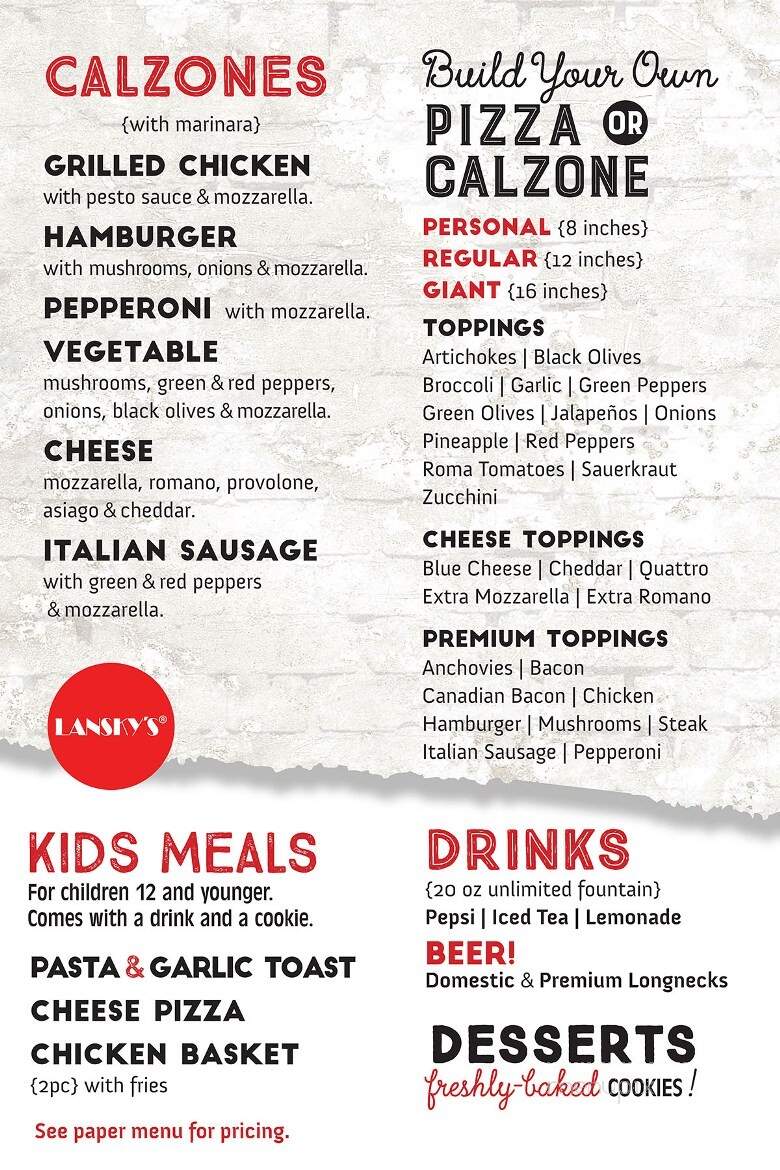 Lansky's - Gretna, NE menu_pic
