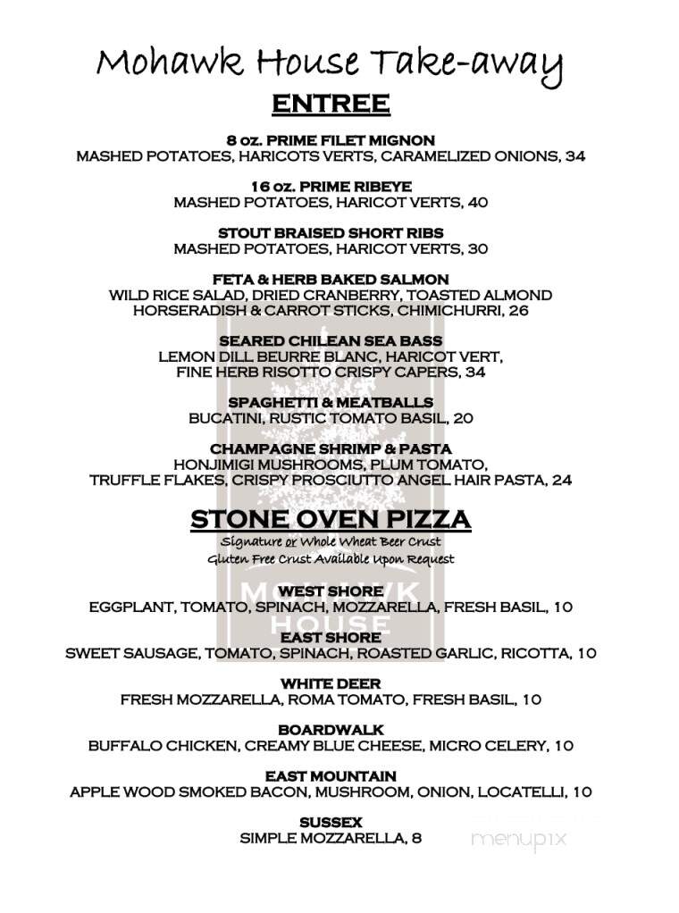 Mohawk House - Sparta, NJ menu_pic