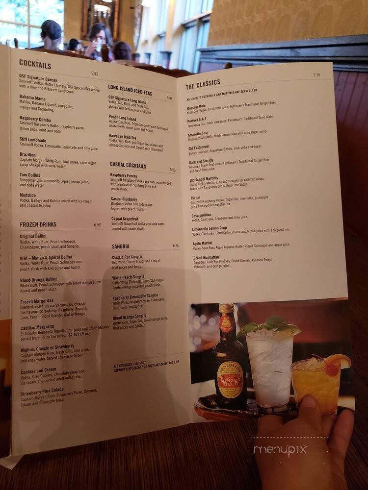 The Old Spaghetti Factory - Kelowna, BC menu_pic