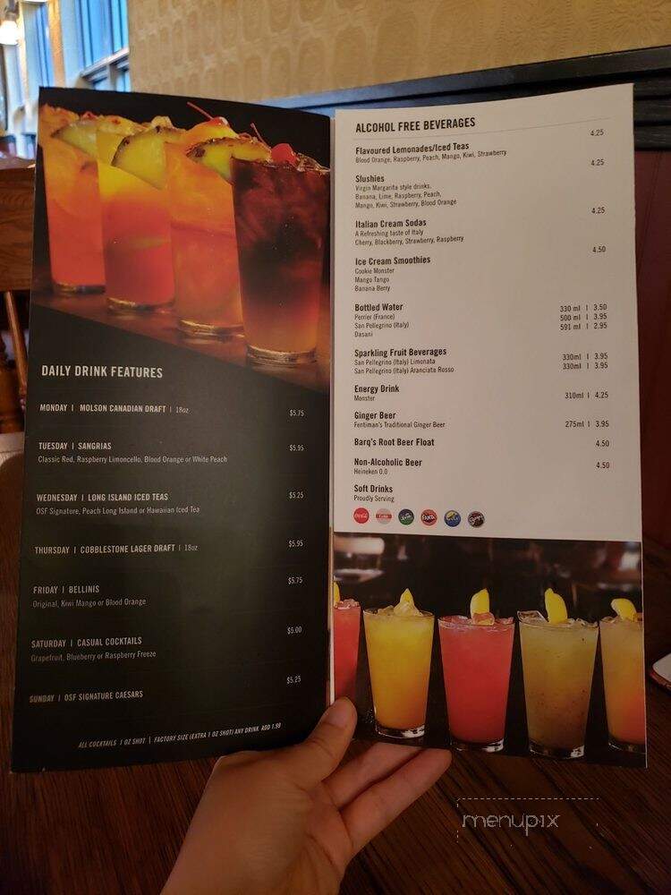 The Old Spaghetti Factory - Kelowna, BC menu_pic