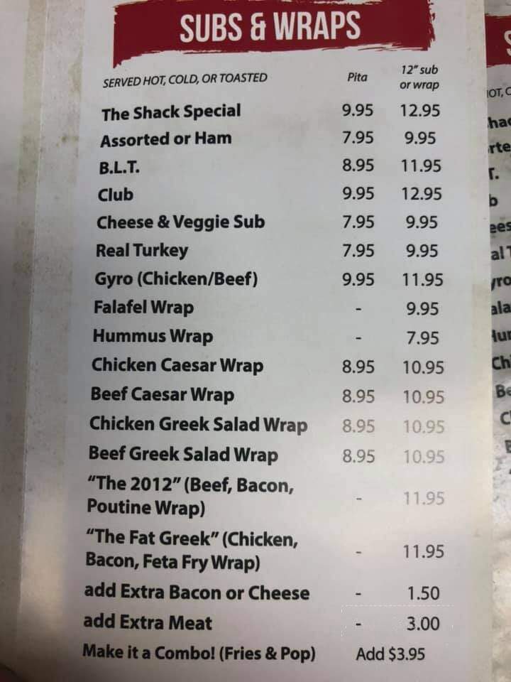 The Pita Shack - Pembroke, ON menu_pic