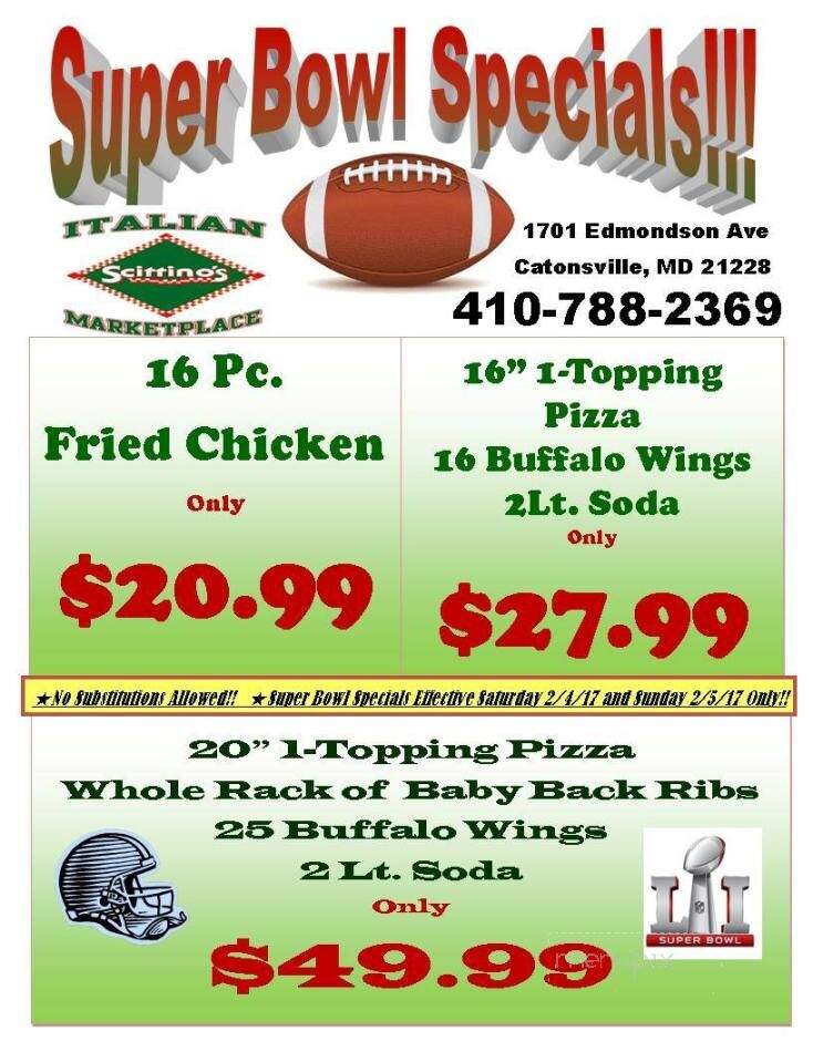 Scittino's Italian Market - Catonsville, MD menu_pic