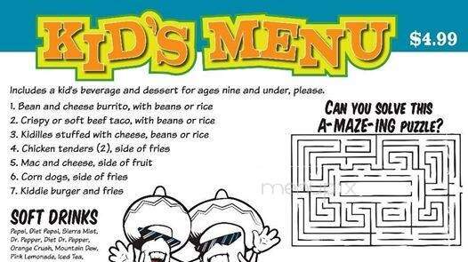 Sombrero's Mexican Cantina - Shawnee, KS menu_pic