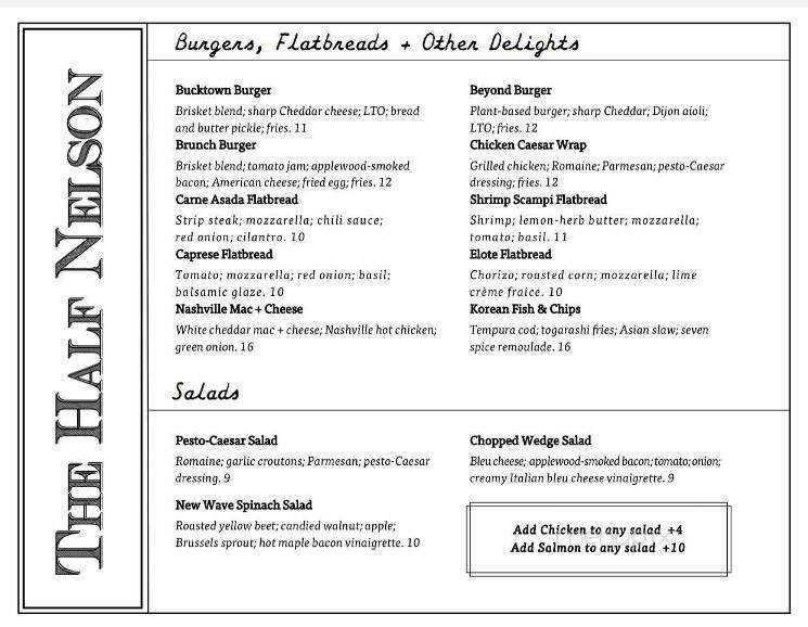 The Half Nelson - Davenport, IA menu_pic