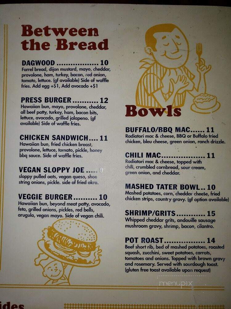 The Press - Oklahoma City, OK menu_pic