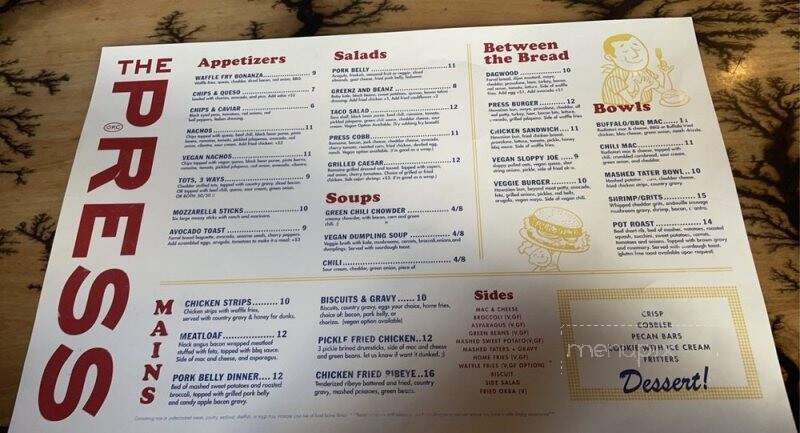 The Press - Oklahoma City, OK menu_pic