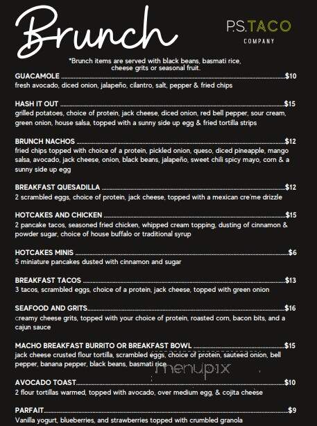 P.S. Taco Company - Mobile, AL menu_pic