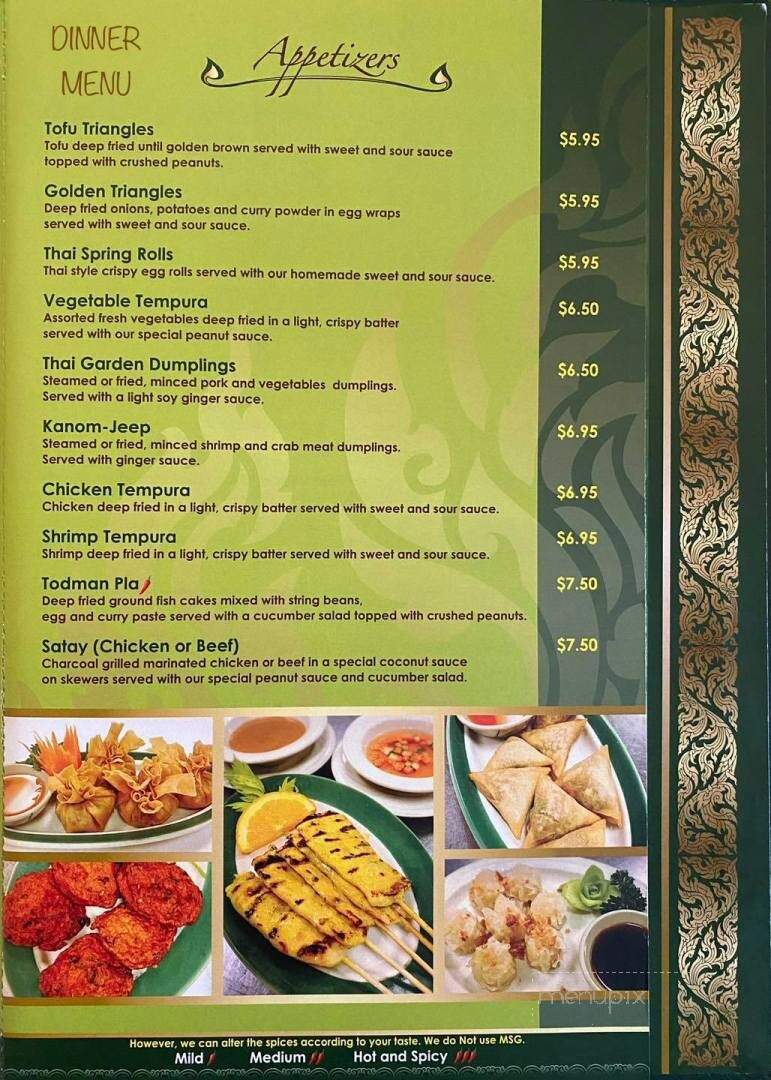 Thai Garden - Keene, NH menu_pic